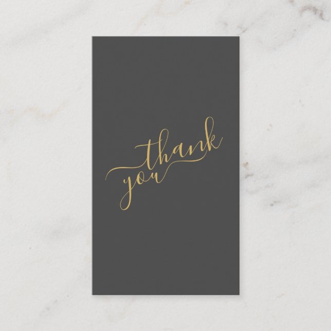 Social logos grey and gold customer order enclosure card (Front)