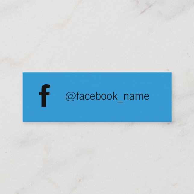 Social Media (blue / white) Mini Business Card (Front)
