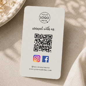 Social Media Business Card | Instagram Facebook QR