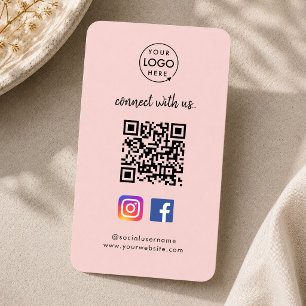 Social Media Business Card   Instagram Facebook QR