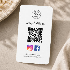 Social Media Business Card | Instagram Facebook QR