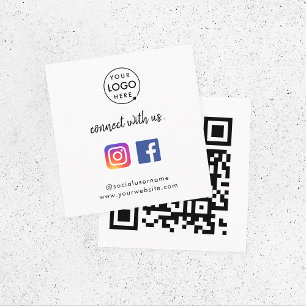 Social Media Business Card Instagram Facebook QR