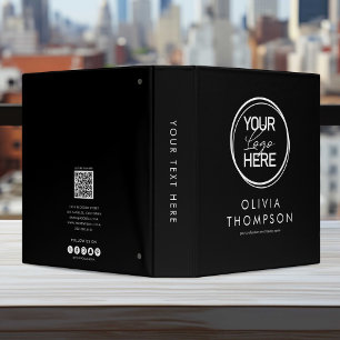 Social Media Business Logo 3 Ring Binder