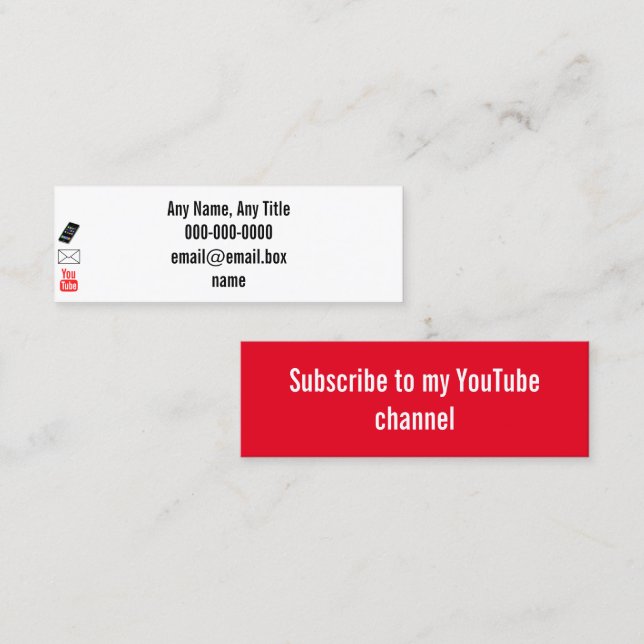Social Media Card (Front/Back)