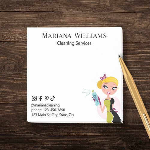  social media cleaning services small business fun post_it notes