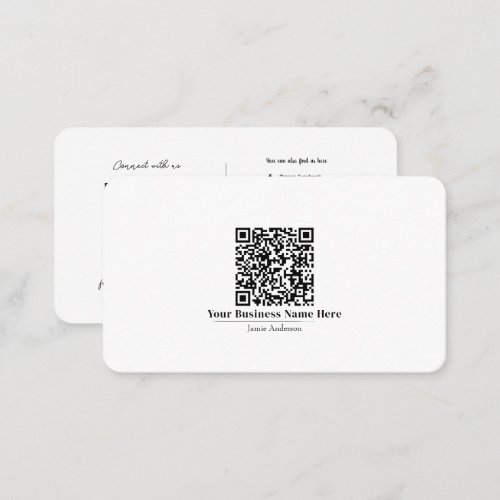 Social Media Connection QR Code Logo Business Card
