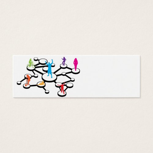 Social Media Connections Diagram Business Card Templates