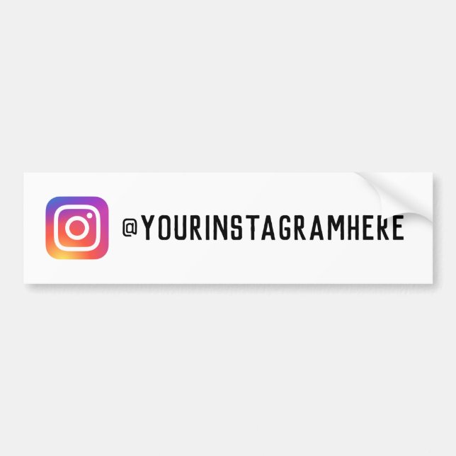 social media custom bumper sticker (Front)