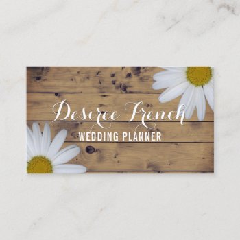 Social Media | Daisy Wildflowers Wedding Planner Business Card by angela65 at Zazzle