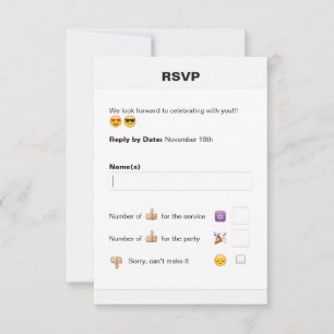 Social Media Emoji Bat Mitzvah or Bar Mitzvah RSVP