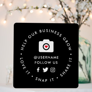 Social Media Foam Board Sign   Love Snap Share It