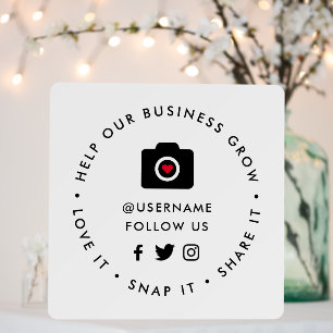 Social Media Foam Board Sign Love Snap Share It