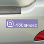 Social Media Follow Me On Instagram Car Magnet at Zazzle