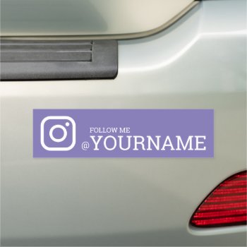 Social Media Follow Me On Instagram Car Magnet by J32Teez at Zazzle