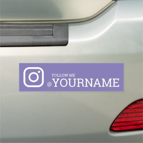 Social Media Follow me on Instagram Car Magnet