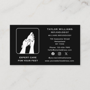 Social Media Foot Doctor Reflexology Reflexologist Business Card