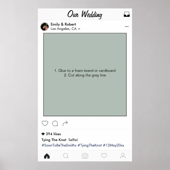 Grey Burlap & Lace Don't Post Photos Online Social Media Wedding Sign