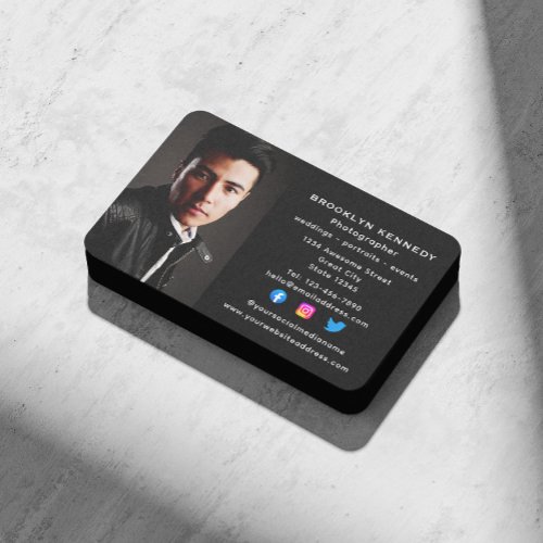 Social Media Freelance Photographer Photo Headshot Business Card