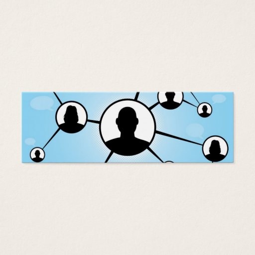 Customizable Social Media Friends Diagram Business Cards