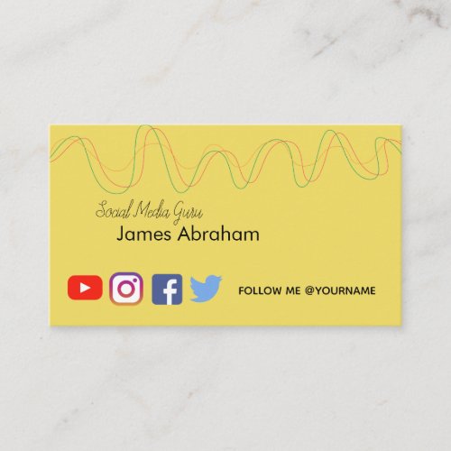Social Media  _ Good Vibration _ Business Card
