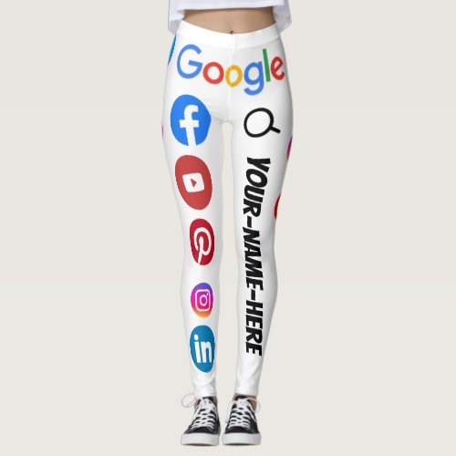 Social Media Google Search Tab Custom Leggings