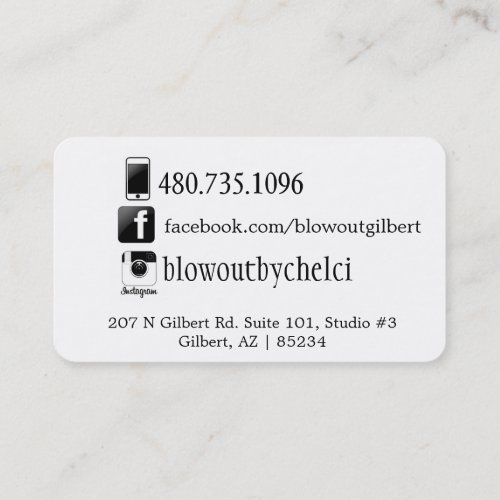 social media hair stylist card business card template