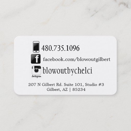 Customizable social media hair stylist card business card template