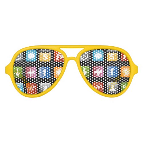 Social media icon party shades funny sunglasses