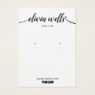 Social Media Icon Script Font Earring Display Card