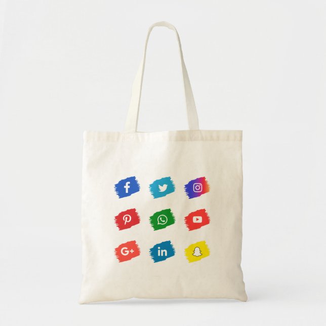 Social media icon  tote bag (Front)