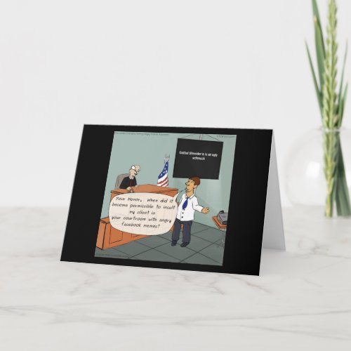 Social Media In Court Funny Greetingcard Card