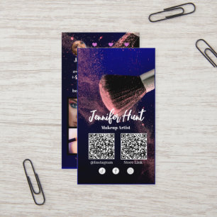Social Media Influencer Trendy Style QRcode Business Card