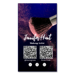 Social Media Influencer Trendy Style QRcode Business Card Magnet