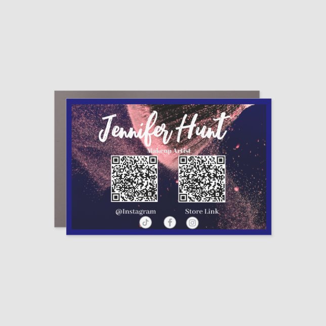 Social Media Influencer Trendy Style QRcode  Car Magnet (Front)