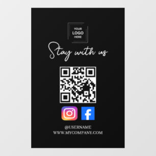 Social Media Instagram Facebook QR Wall Decal
