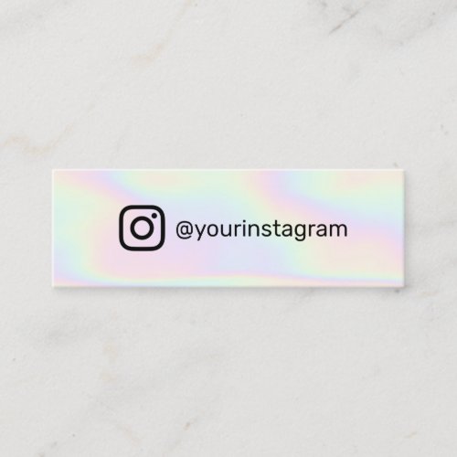 Social media Instagram holographic unicorn rainbow Calling Card