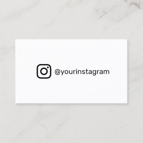 Social media Instagram modern trendy minimalist Calling Card