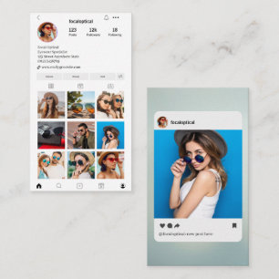Social Media Instagram Profile Style Business Card