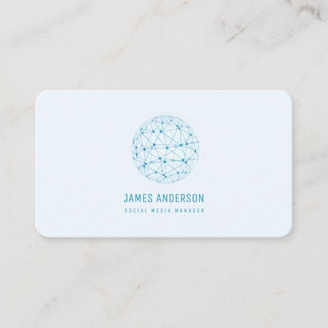 Social Media Internet Communication Global Network Business Card (Front)