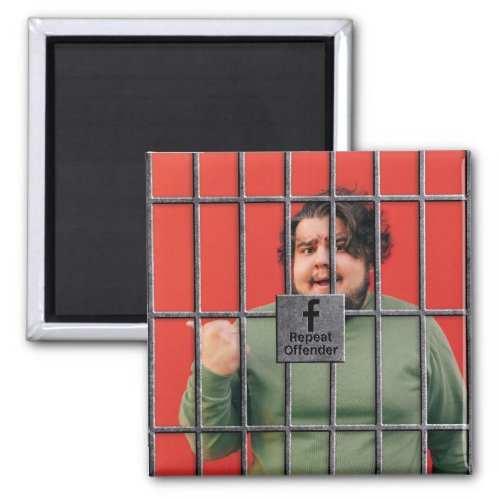 Social Media Jail Photo Magnet