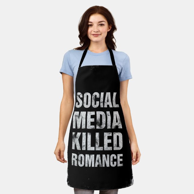Social Media Killed Romance Apron (Worn)
