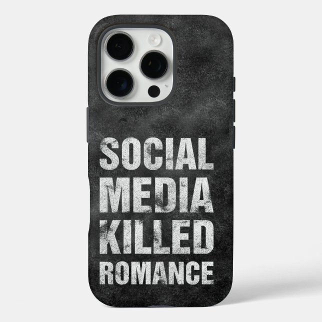 Social Media Killed Romance Case-Mate iPhone Case (Back)