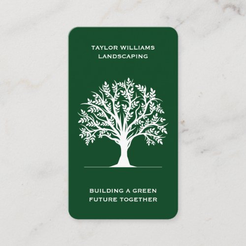 Social Media Lawn Care Tree Service Landscaping Business Card
