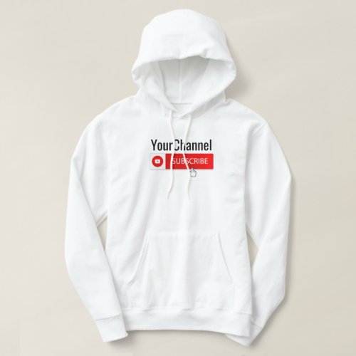 Social Media Like Subscribe Channel Name Youtuber Hoodie