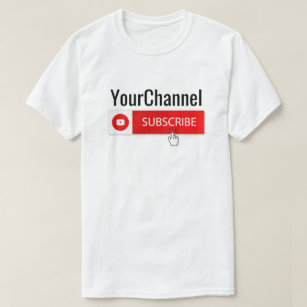Social Media Like Subscribe Channel Name Youtuber T-Shirt