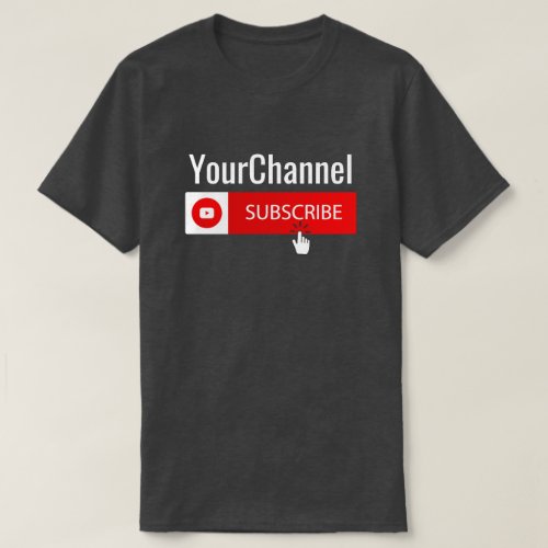 Social Media Like Subscribe Channel Name Youtuber T_Shirt