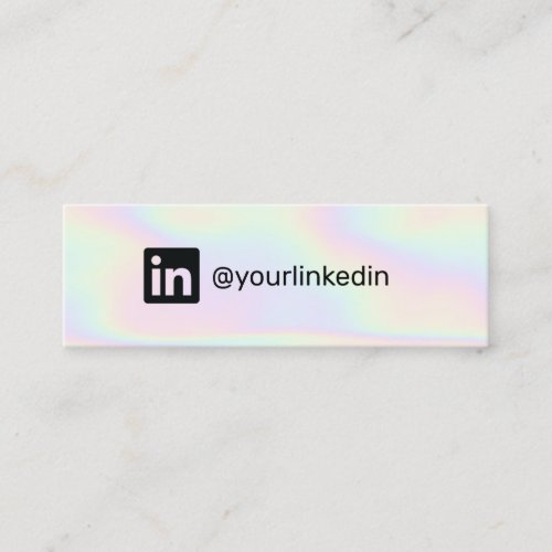 Social media LinkedIn holographic unicorn rainbow Calling Card