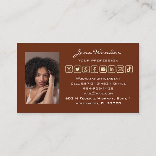 Social Media Logo Photo QR Code Makeup Artist Blog Business Card