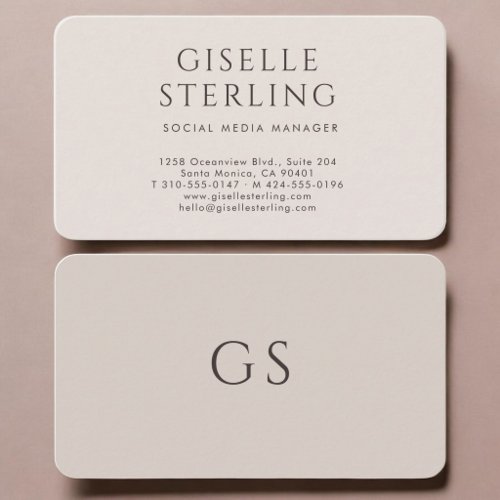 Social Media Manager Business Card