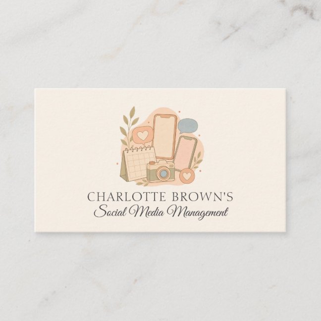 Social Media Marketing Content Creator Business Card